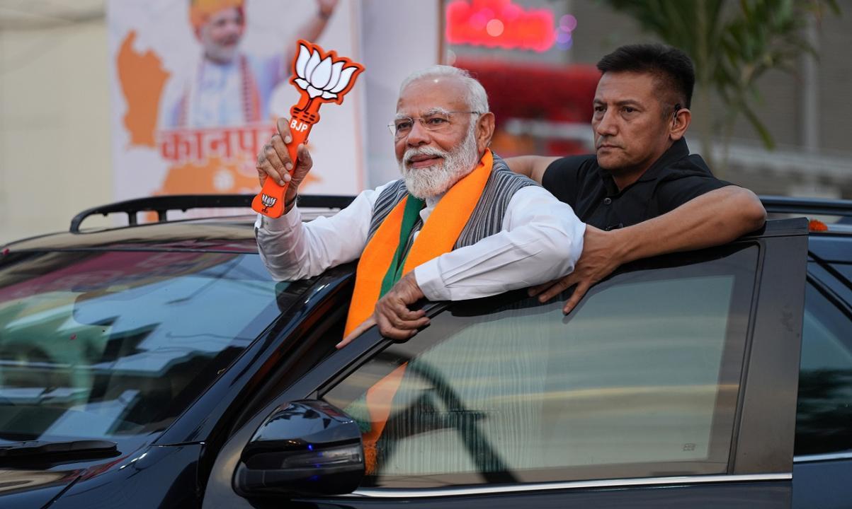 In Photos: PM Modi holds roadshow in Uttar Pradesh's Kanpur