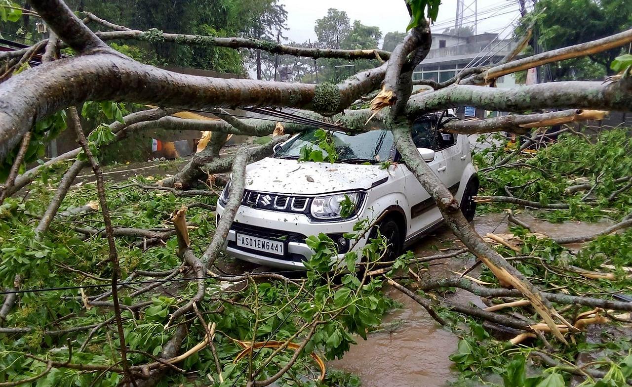 Many people in the district have been forced to leave their homes and take shelter in safer places after the flood waters entered their houses