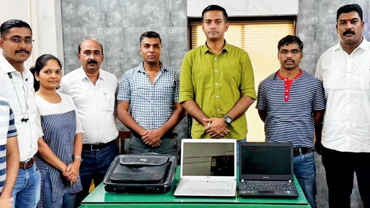 The police team that recovered the stolen items