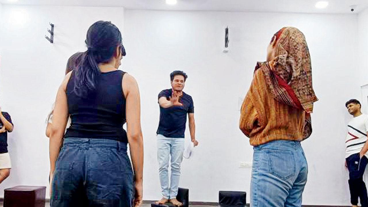 Goradia instructs actors