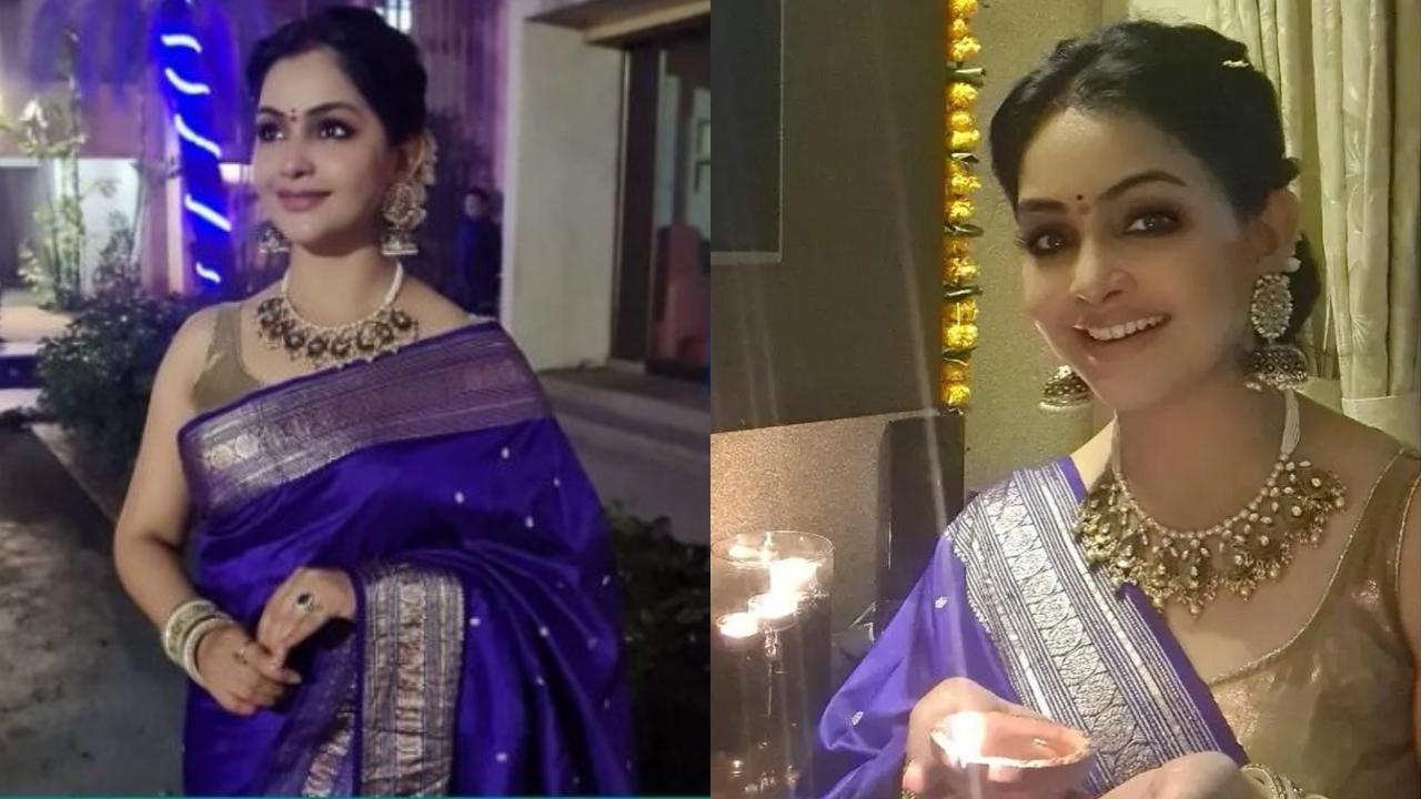 Shubhangi Atre's go-to saree for special occasions is purple Kanjeevaram silk 