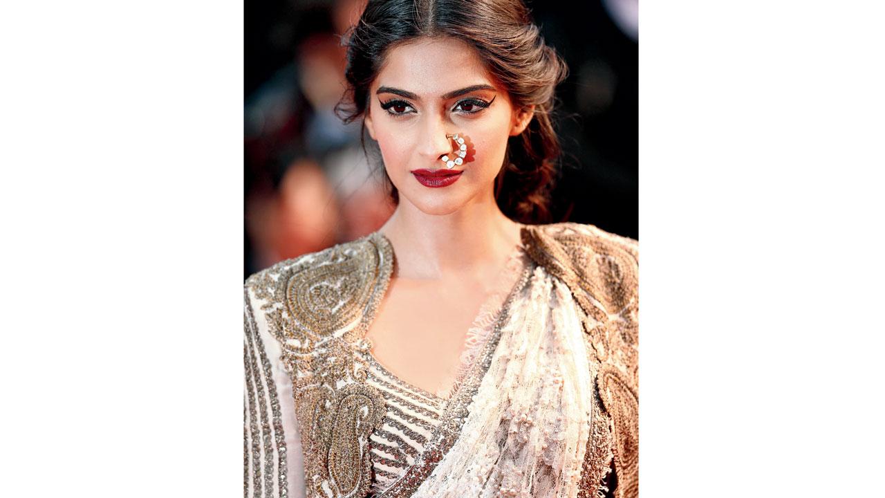 Sonam Kapoor sports a nath at Cannes 2013