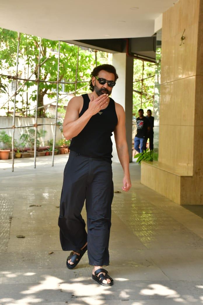 Animal fame Bobby Deol looked smart in an all-black outfit