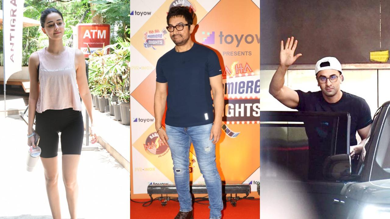 Spotted in the city: Aamir Khan, Ranbir Kapoor, Ananya Panday and others