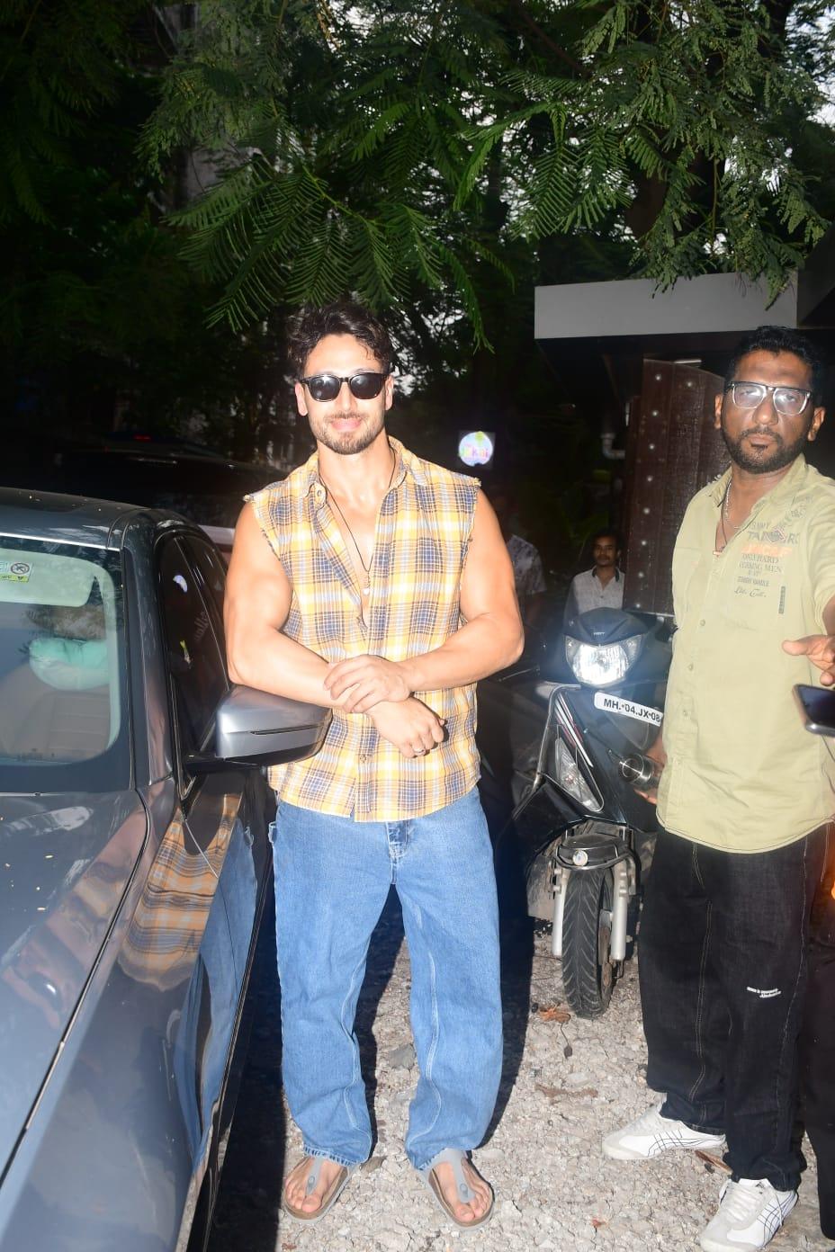 Tiger Shroff was snapped wearing loose shirt and baggy pants
