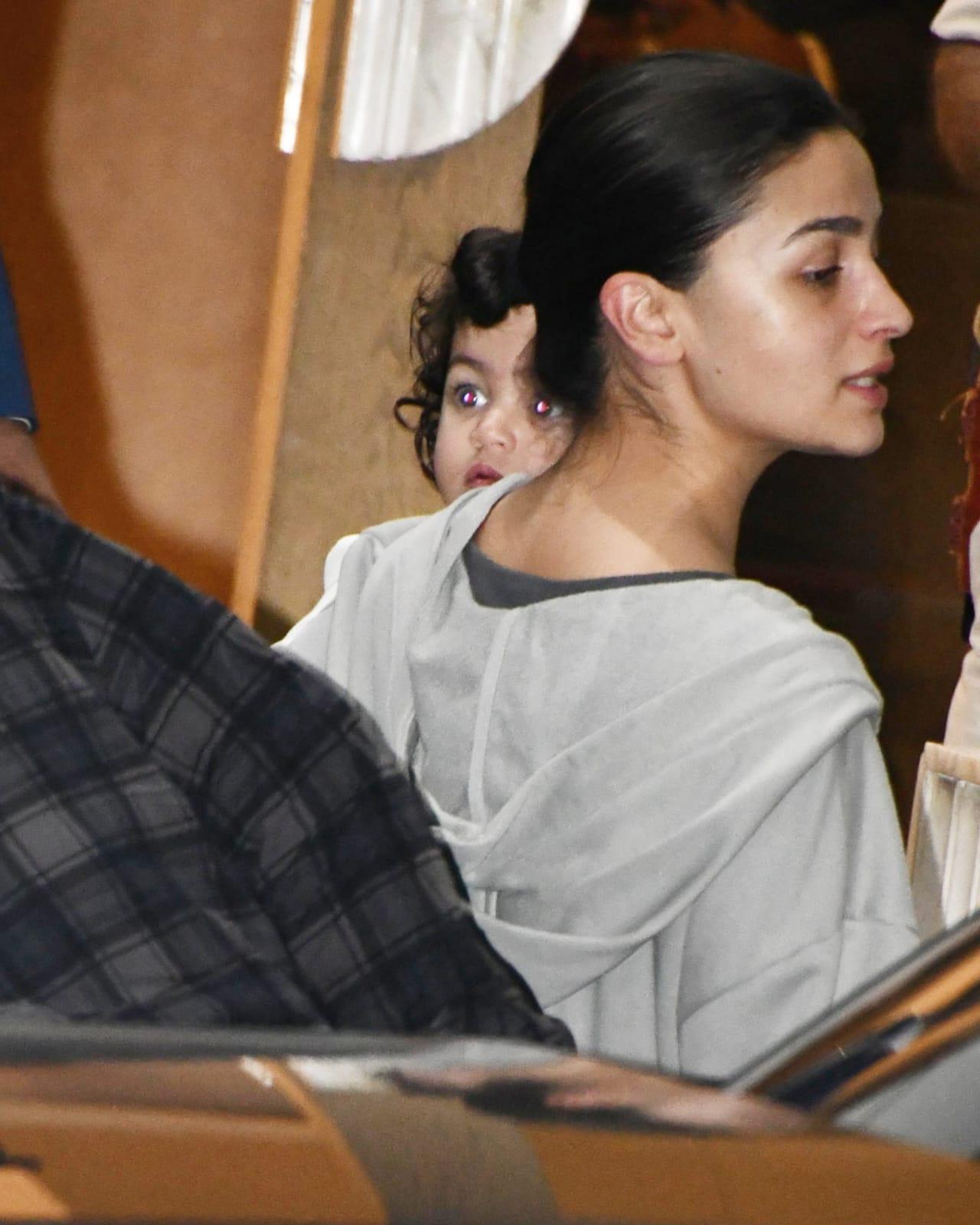 Alia Bhatt was seen carrying Raha as she jetted off for Radhika Merchant and Anant Ambani's second pre-wedding festivities