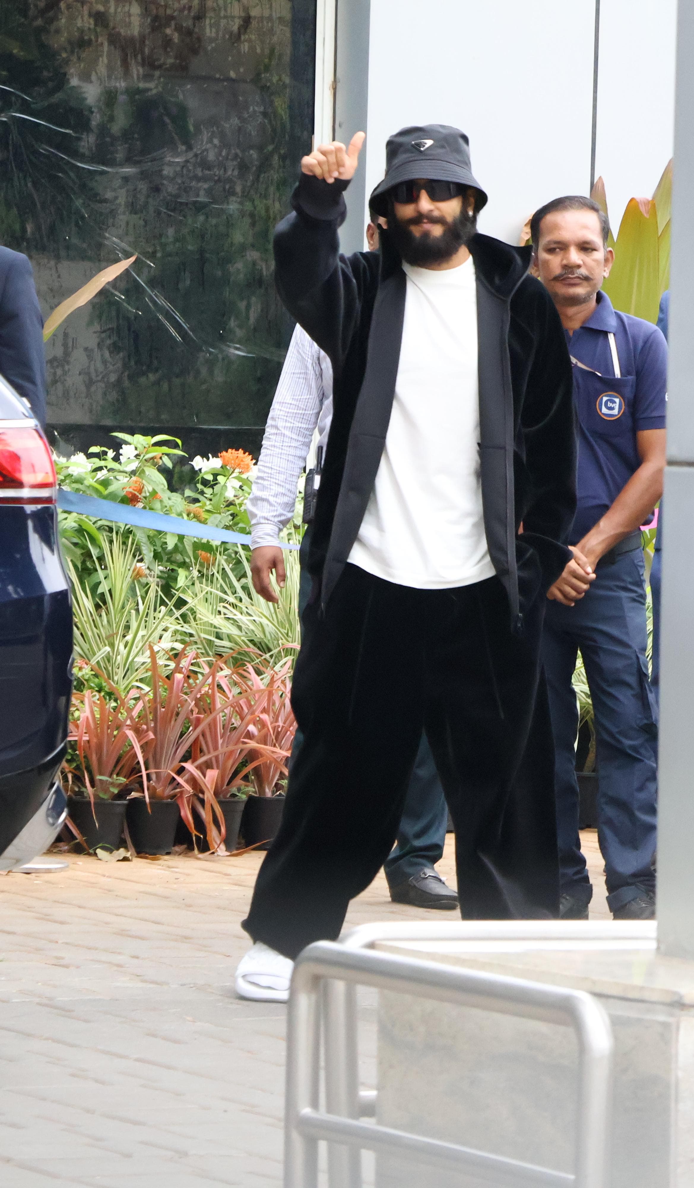 Ranveer Singh was snapped in the city as he jetted off to Italy