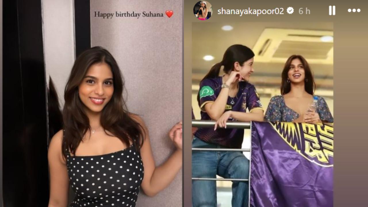 BFFs Shanaya, Ananya and Navya drop sweet b'day wishes for Suhana Khan