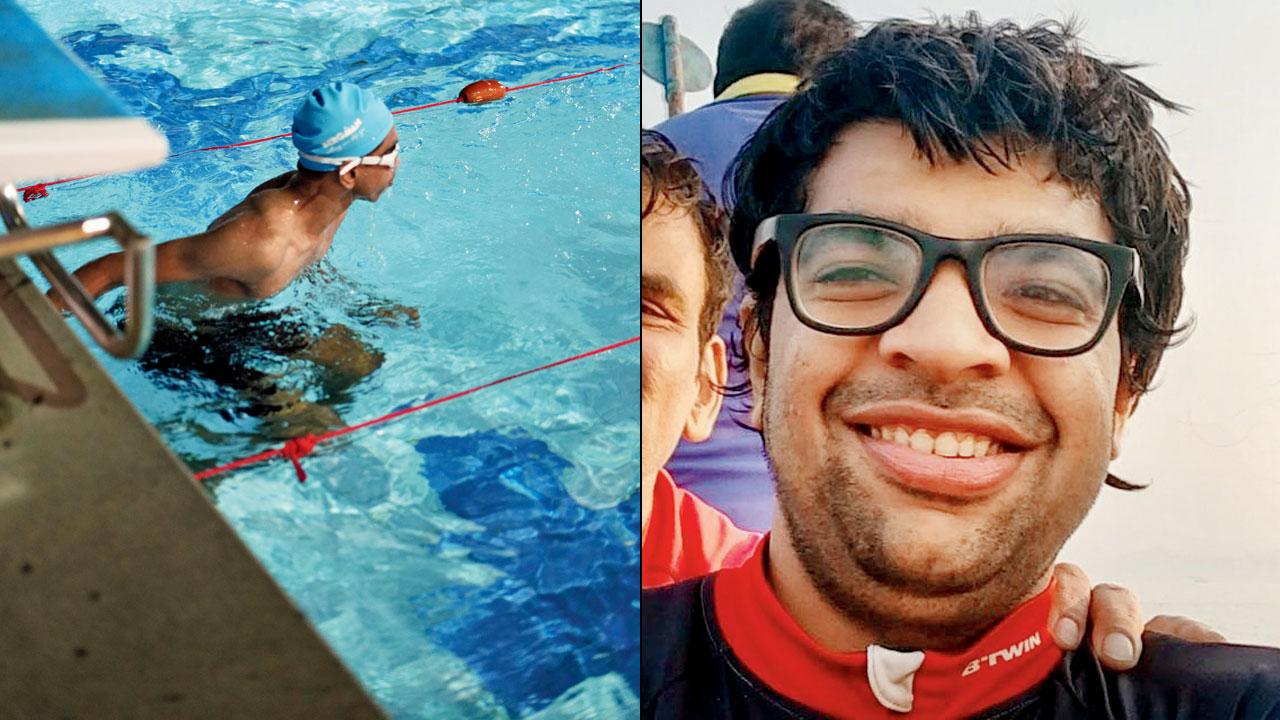 A participant at a swim-athon organised by the community earlier this year 