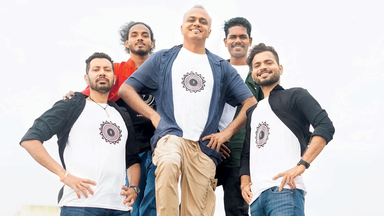 Viveick Rajagopalan (centre) with members of the project