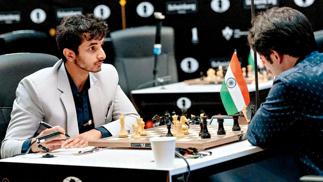 Vidit Gujrathi at a competition earlier this year. PIC COURTESY/INSTAGRAM 