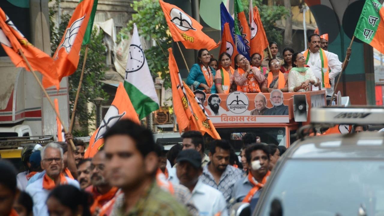 IN PHOTOS: Shinde-led Sena's South Mumbai candidate Yamini Jadhav holds roadshow