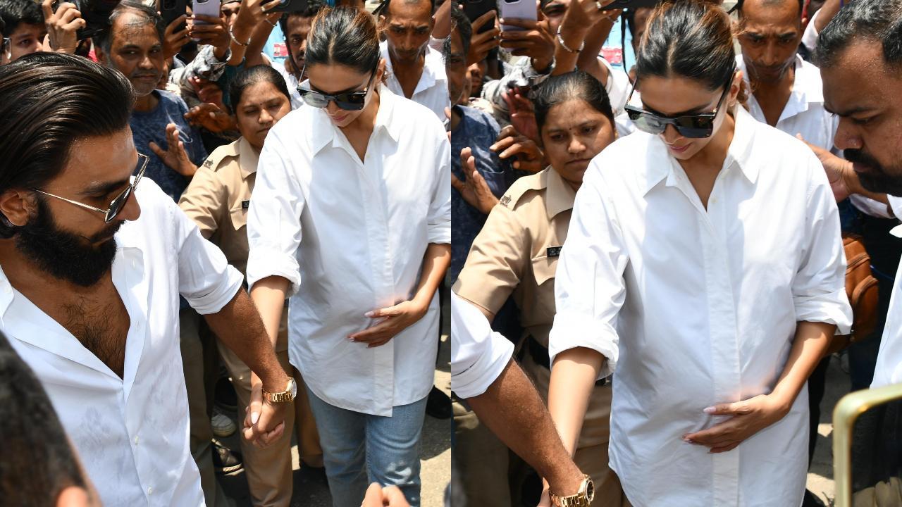 Deepika Padukone flaunts baby bump as she reaches polling booth to cast vote