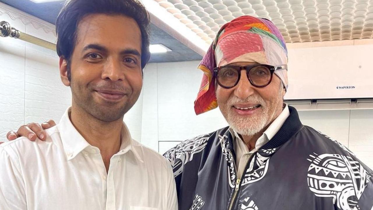 Abhishek Banerjee with Amitabh Bachchan Pic/Instagram