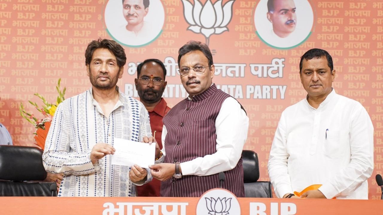 Actor Shekhar Suman joined the BJP in New Delhi on Tuesday. Pics/PTI and X