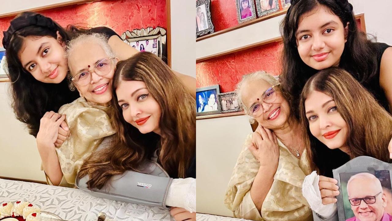 Aishwarya Rai Bachchan celebrates mom's birthday with Aaradhya, take a look!