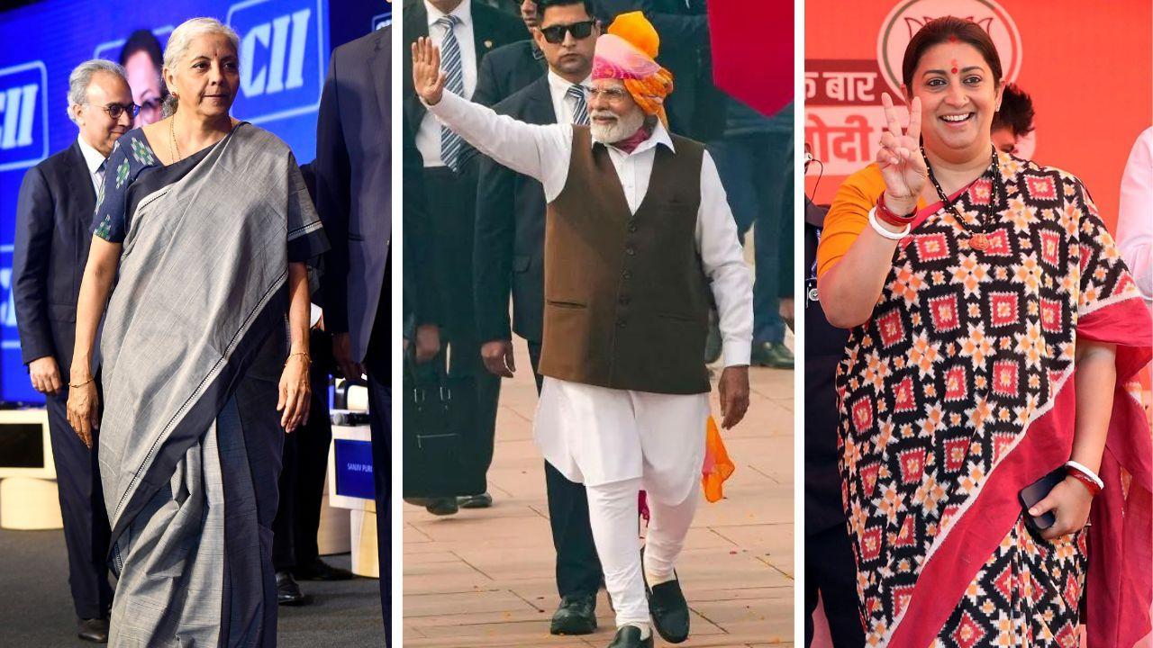 Out of the many politicians, some prominent figures stand out in their style as they beautifully weave together handloom and evolving fashion trends, all while keeping the essence of Indian attire intact. Photo Courtesy: PTI/ANI
