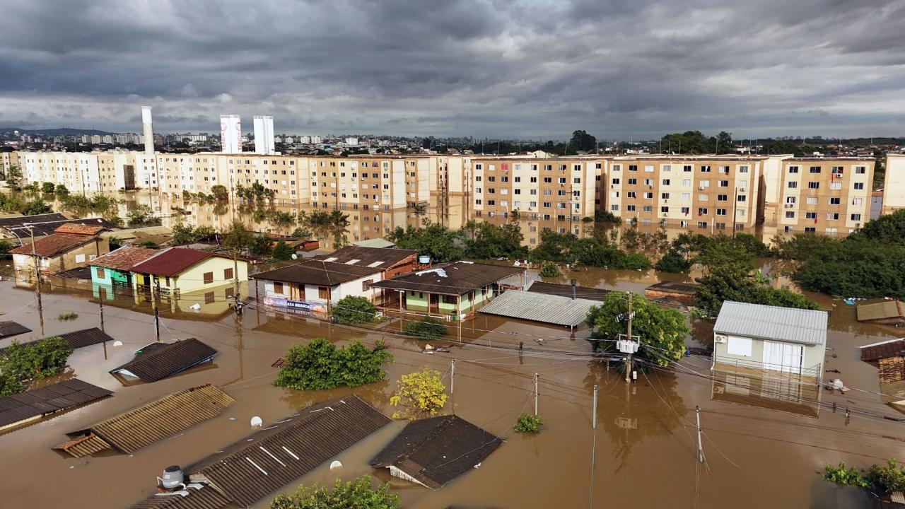 Southern Brazil has been hit by the worst floods. Pics/AFP (Text/AP)