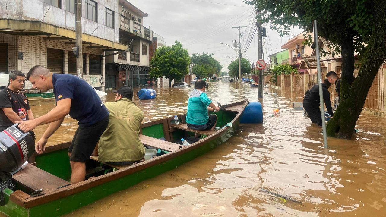 The flooding statewide has surpassed that seen during a historic 1941 deluge, according to the Brazilian Geological Service. In some cities, water levels were at their highest since records began nearly 150 years ago, the agency said