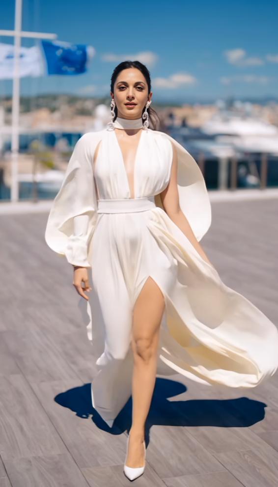 Actor Kiara Advani is ready to make her debut at the 77th Cannes Film Festival. Before walking the red carpet, Kiara shared a video showing a sneak peek of her outfit.