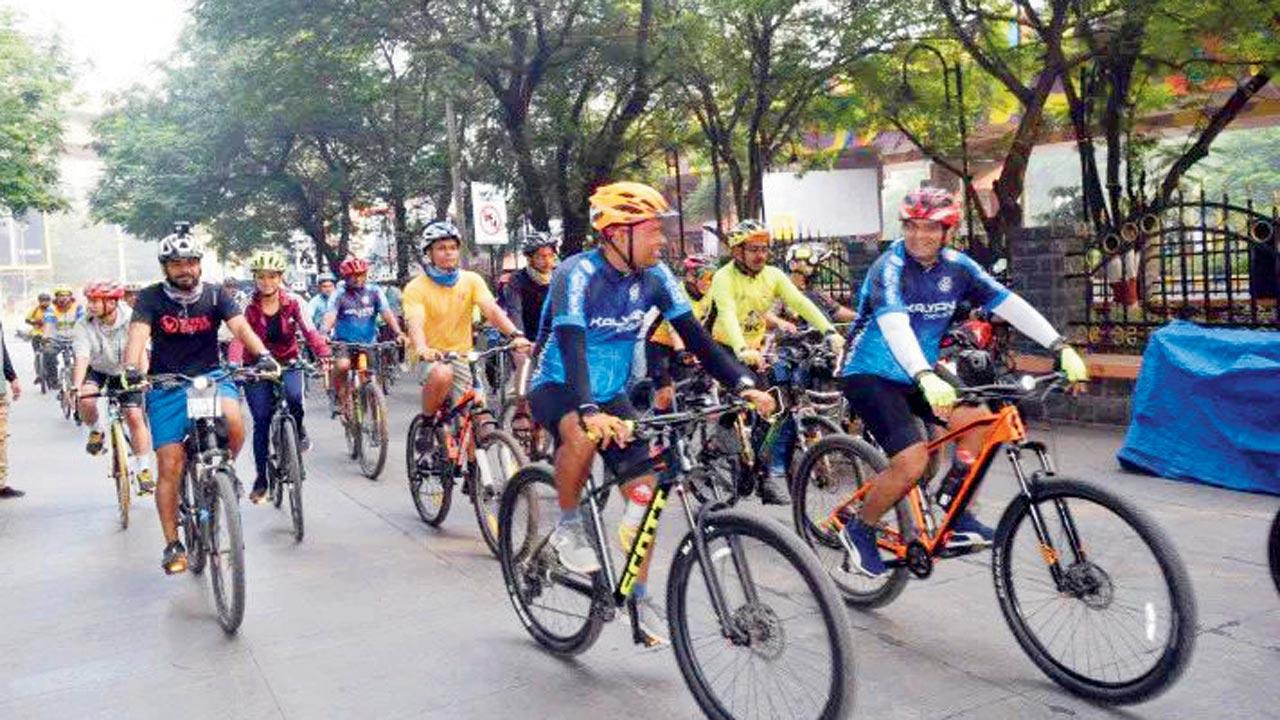 A moment from a previous cyclothon organised by the group in Thane 