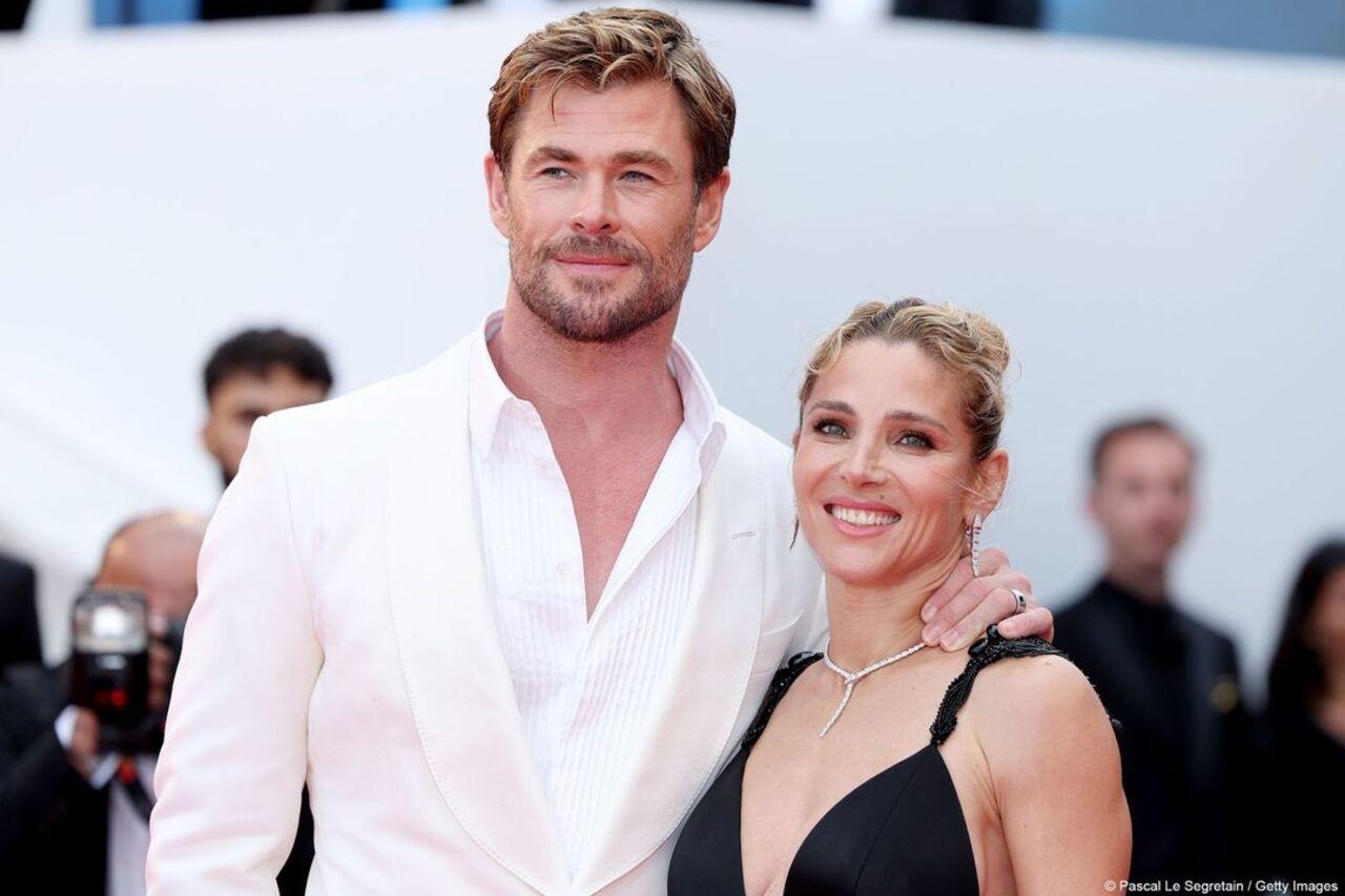 Australian actor Chris Hemsworth and Spanish actress Elsa Pataky at the screening of their film 'Furiosa: A Mad Max Saga'