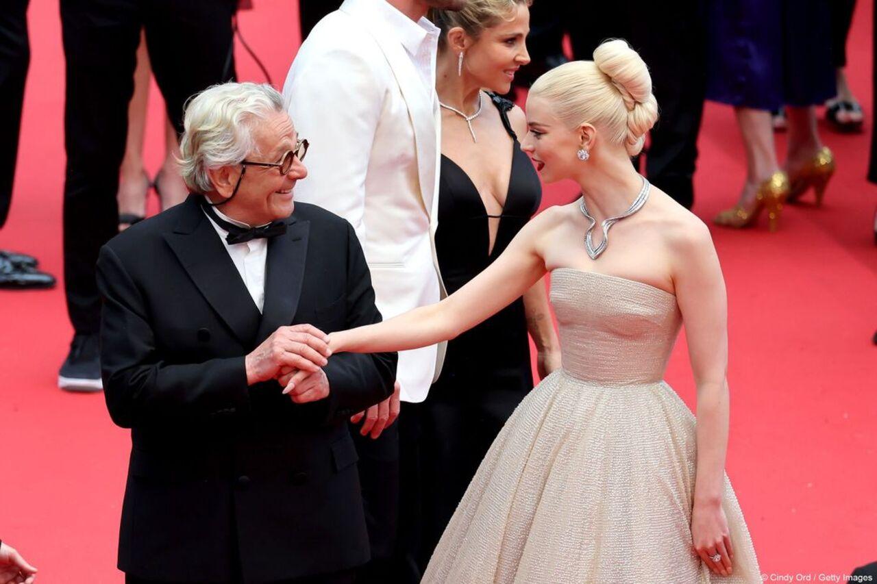 British-US actress Anya Taylor-Joy caught in a candid moment with Australian director and screenwriter George Miller