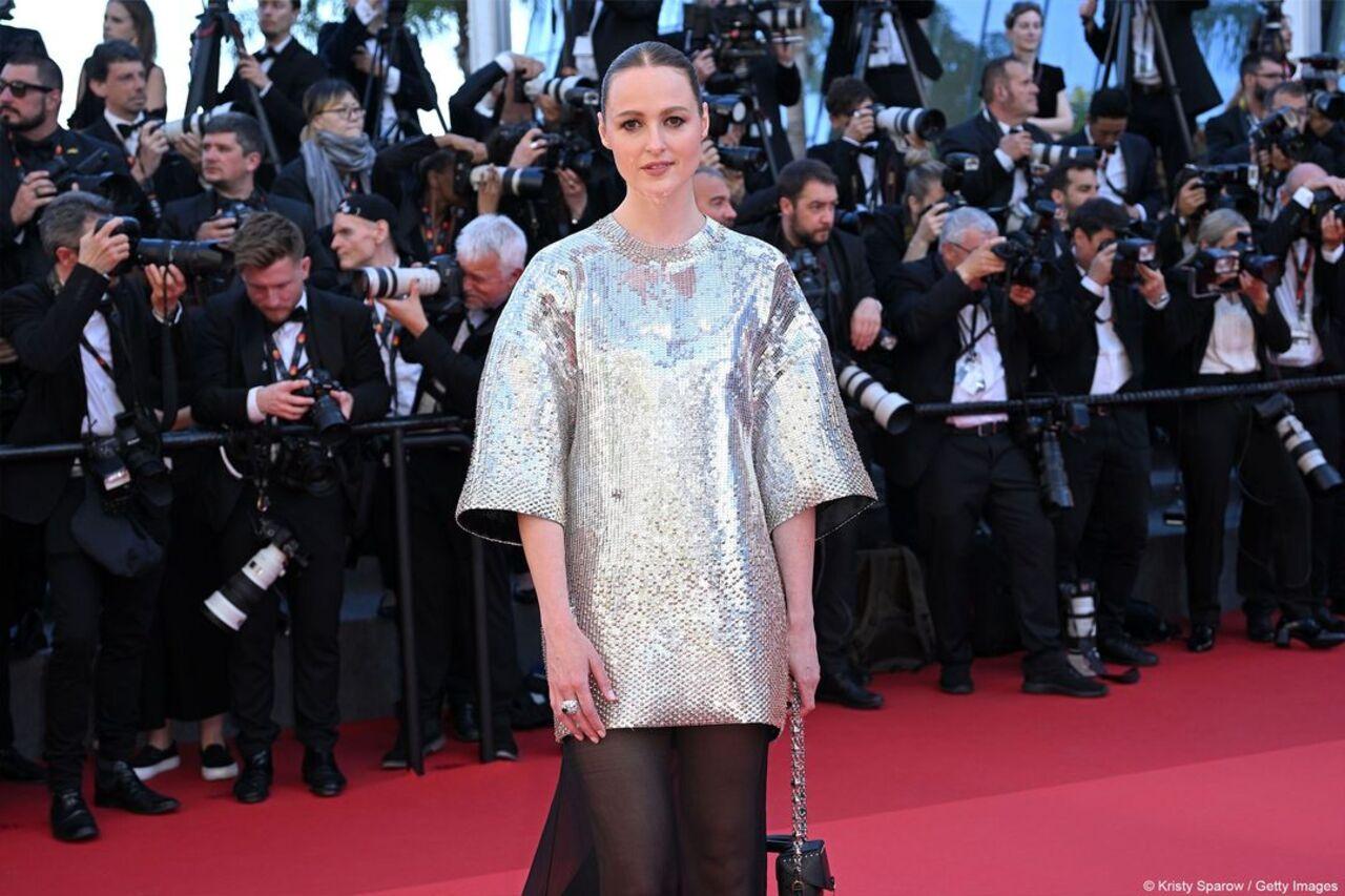 Norwegian actress Renate Reinsve arrives for the screening of the film 'Emilia Perez'