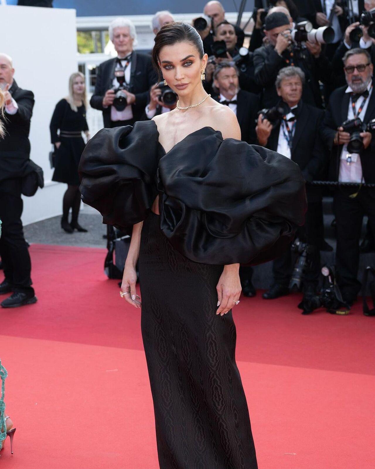 Amy Jackson walked the red carpet for the premiere of the film 'Horizon-An American Saga' at Cannes Film Festival