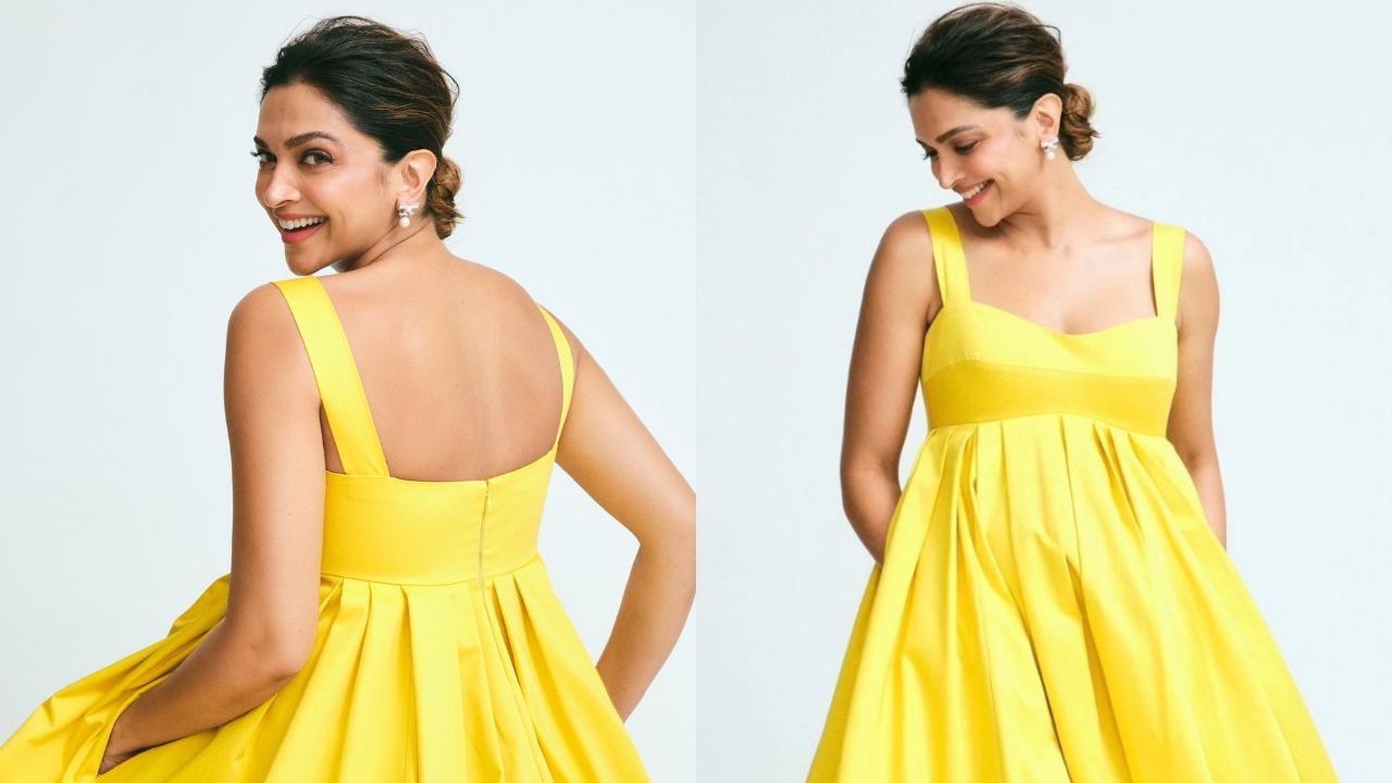 Pregnant Deepika Padukone flaunts baby bump in yellow dress, fans call her 'prettiest mom-to-be'