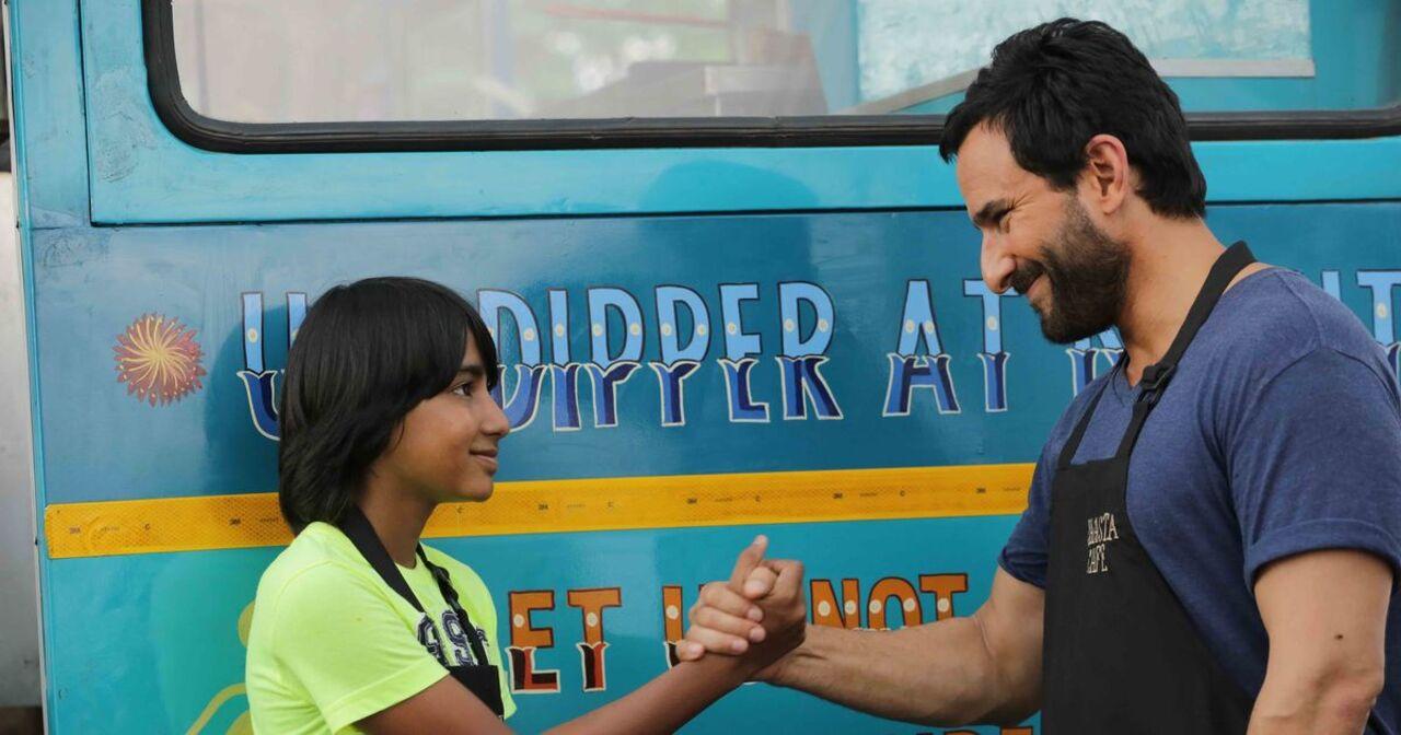 Chef: 
Saif Ali Khan plays a chef based in New York who loses his passion for cooking and does not have his emotions in control. He then heads back to Kochi, India to reconnect with his son and ex-wife. During his trip, he begins a food truck along with his son who shares his passion for food. His outlook changes during this culinary journey in his home country