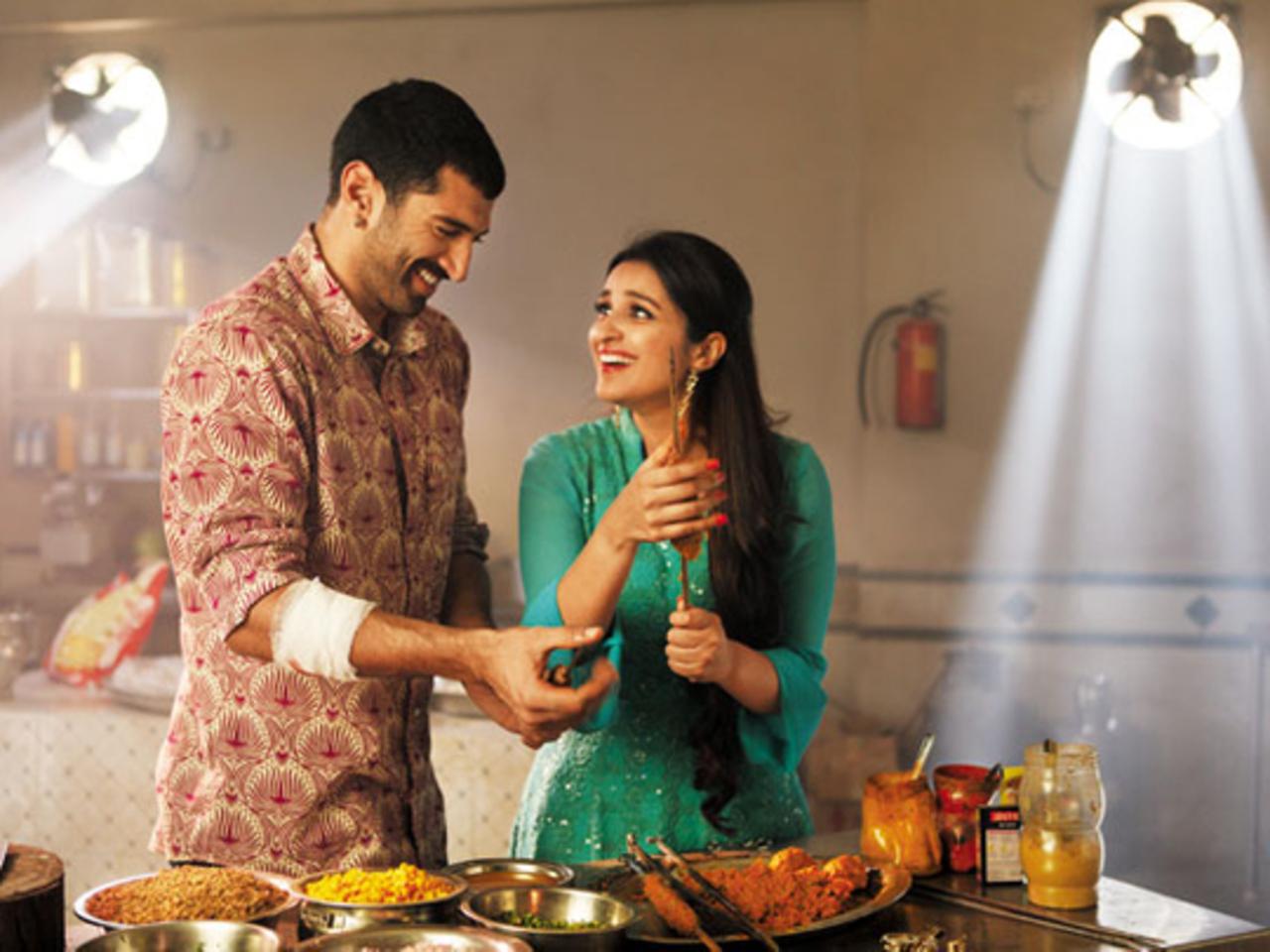 Daawat-e-Ishq: 
Tired of dowry demands, Parineeti's character  Gullu decides to con prospective grooms and trap them under anti-dowry cases. However, things change when she meets the talented chef Taru who wins her heart with his charm and culinary skills. Food plays a major role in changing Gullu's heart