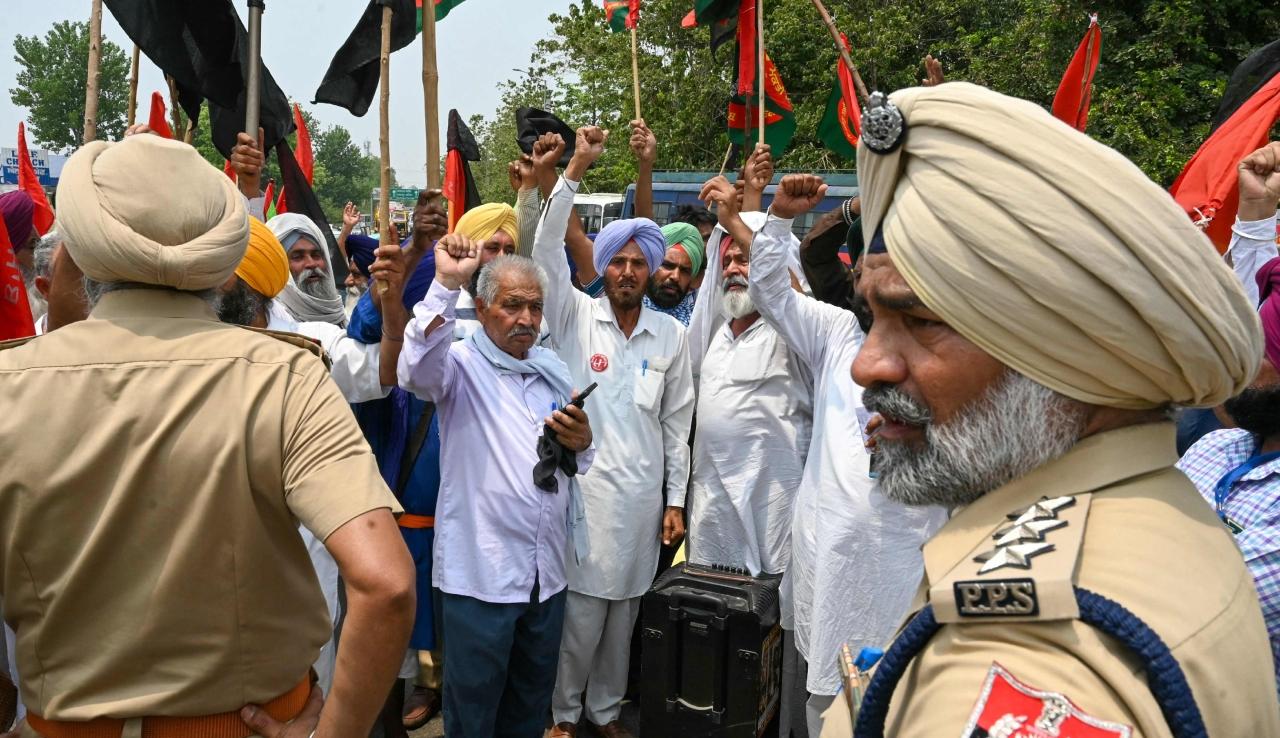 Sarwan Singh Pandher accused the BJP-led central government of preventing them from heading towards Delhi to continue their protests and condemned the deployment of heavy police force at the border points between Punjab and Haryana