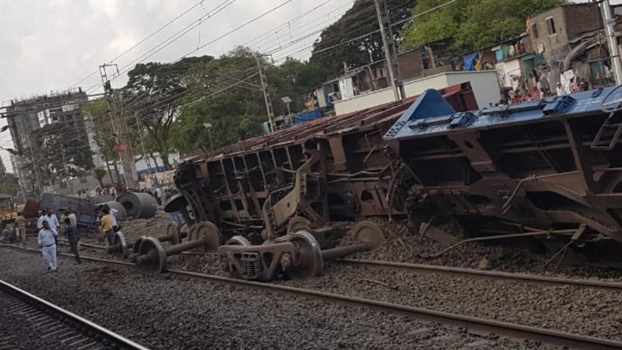 The derailment took place at point numbers 117/118, an official said