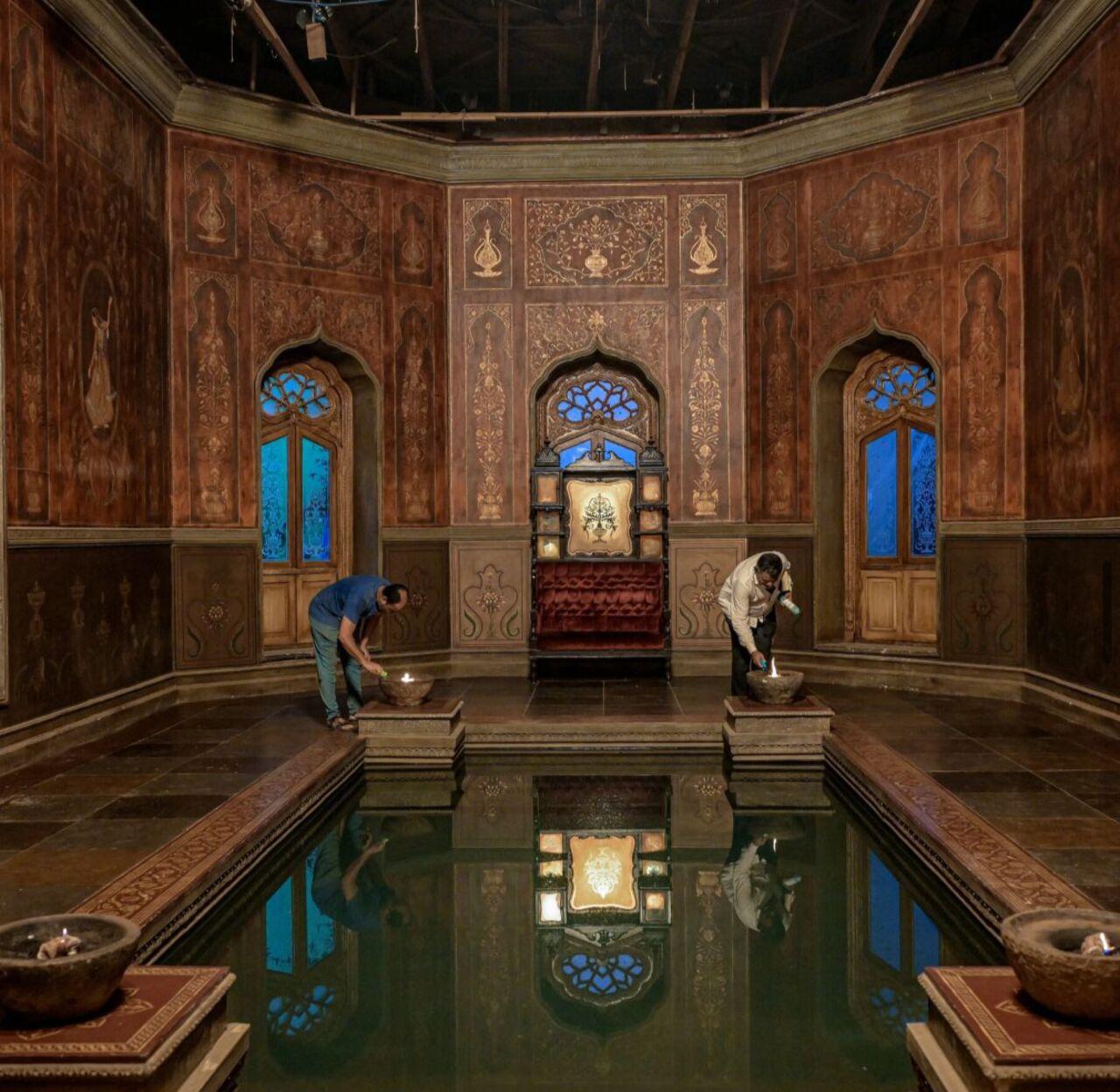 For instance this hamam - where Sharmin Segal loses one of the 101 pearls and is ordered by her mother Manisha Koirala to find it or she will have her friend sold off. 