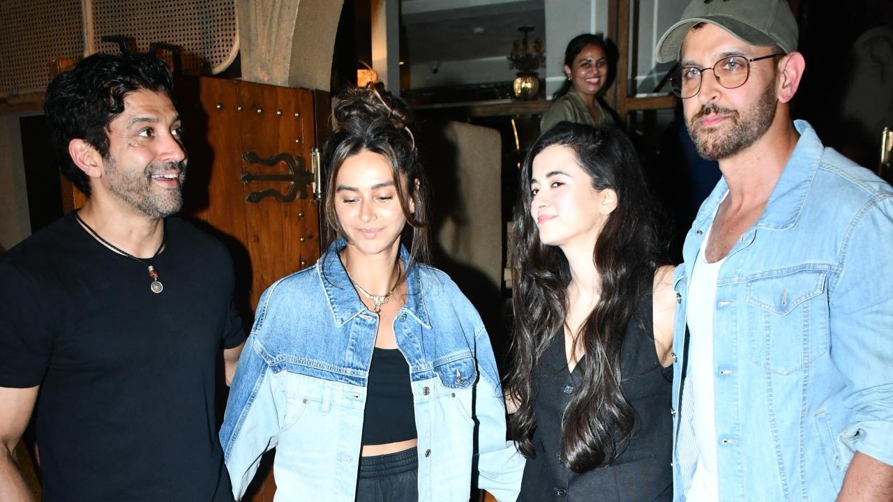WATCH: ZNMD reunion? Hrithik-Saba & Farhan-Shibani hit the town for a romantic double date night