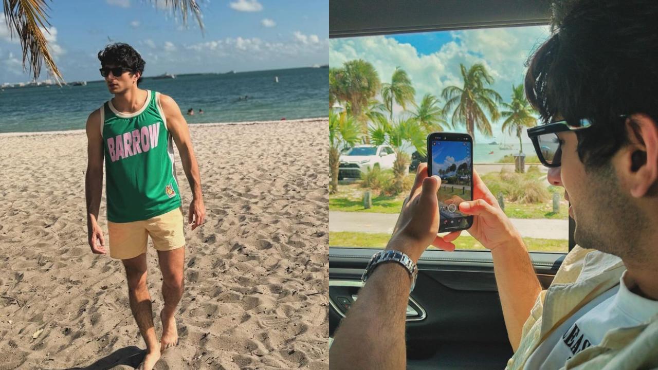 Ibrahim Ali Khan goes shirtless on Miami beach, see pics