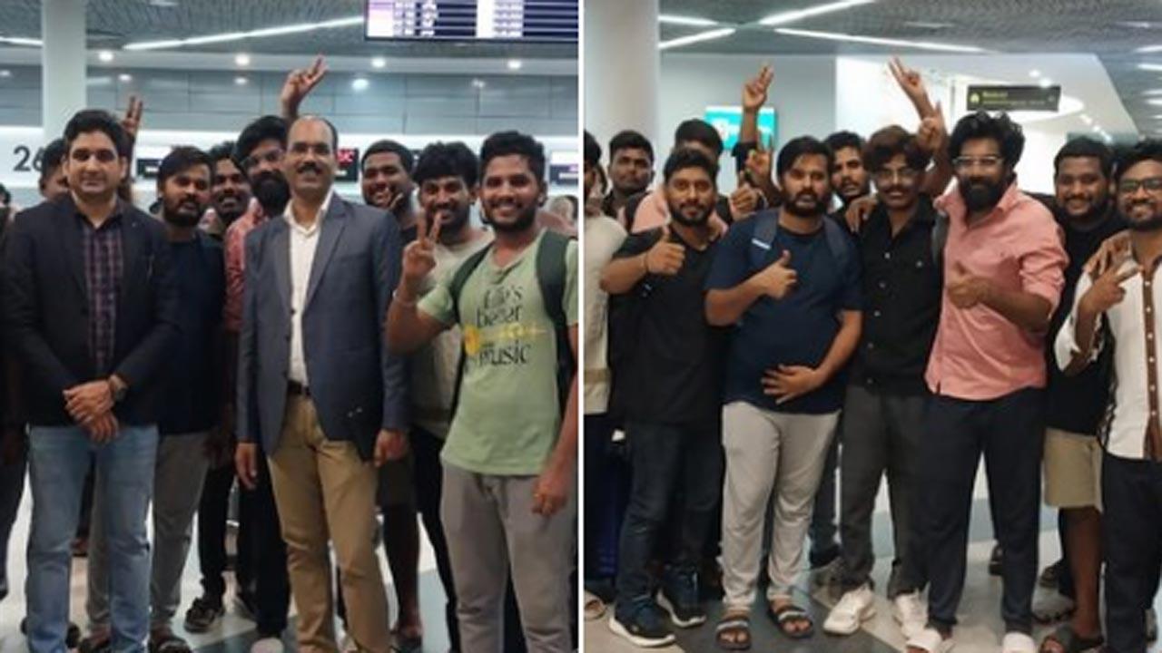 60 Indians rescued from job scam in Cambodia return home