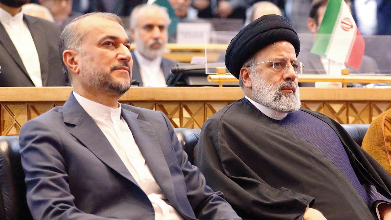 Iranian President Ebrahim Raisi (right) and Foreign Minister Hossein Amir-Abdollahian in a file photo. Pic/AFP