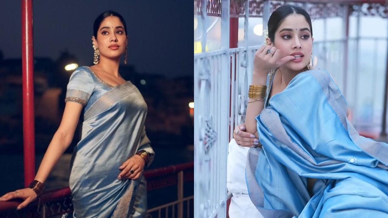 Janhvi Kapoor's hand painted saree for 'Mr and Mrs Mahi' promotion is an ode to India's 1983 world cup