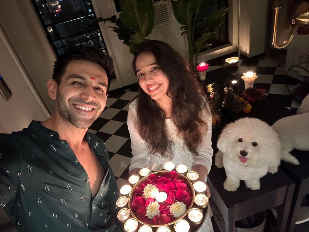 This picture is from the family's Diwali celebration