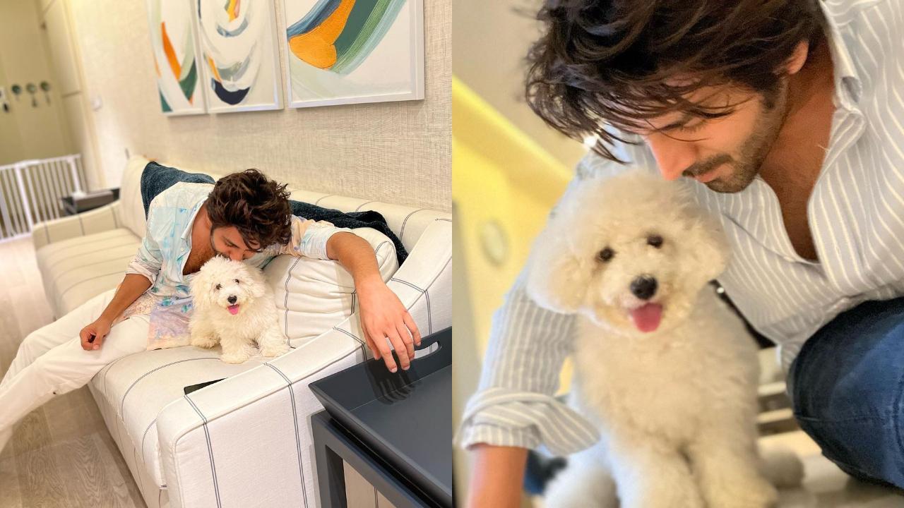 Kartik Aaryan with his furry friend Katori