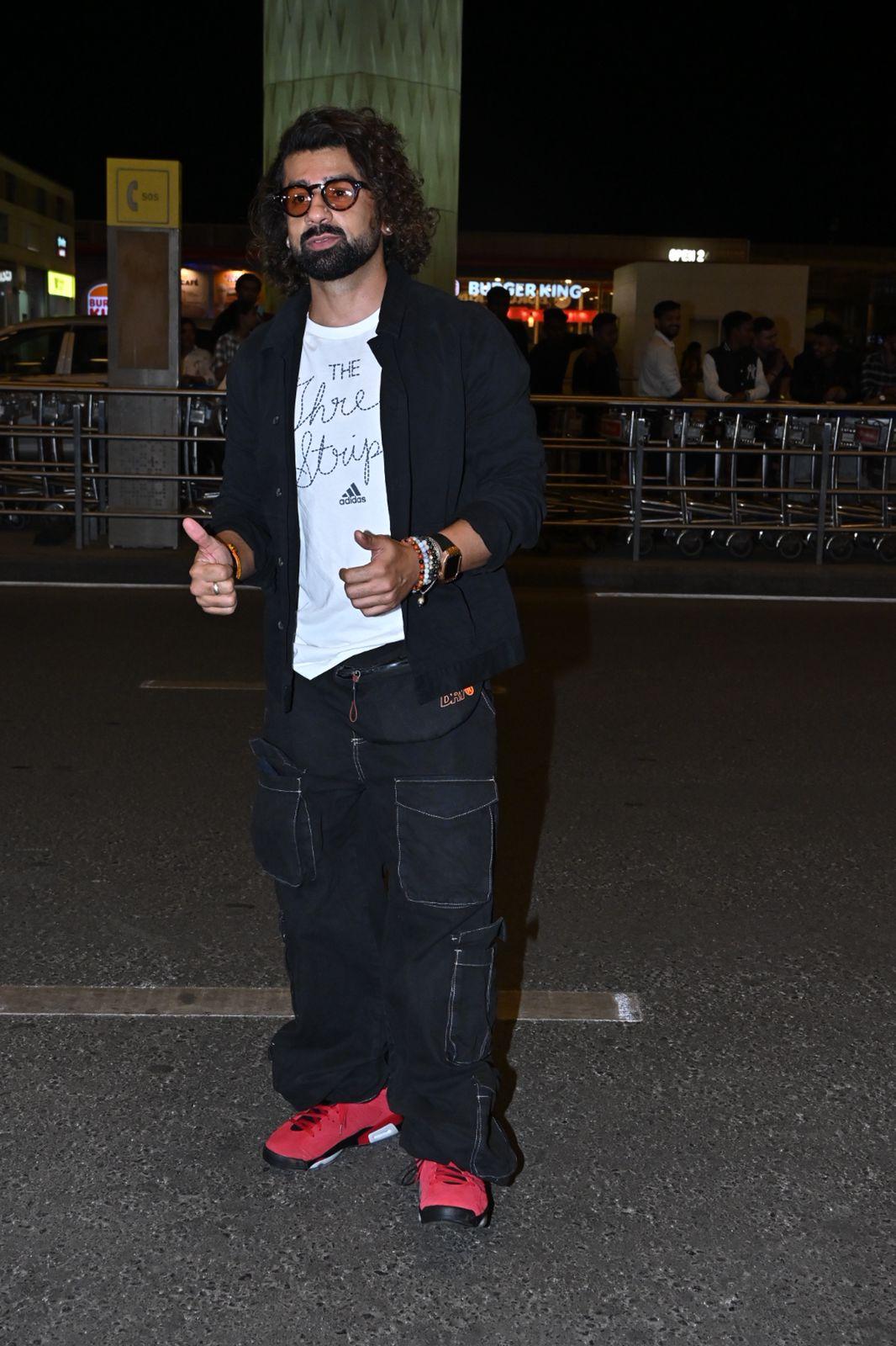Aashish Mehrotra was snapped at the airport in stylish casual outfit 