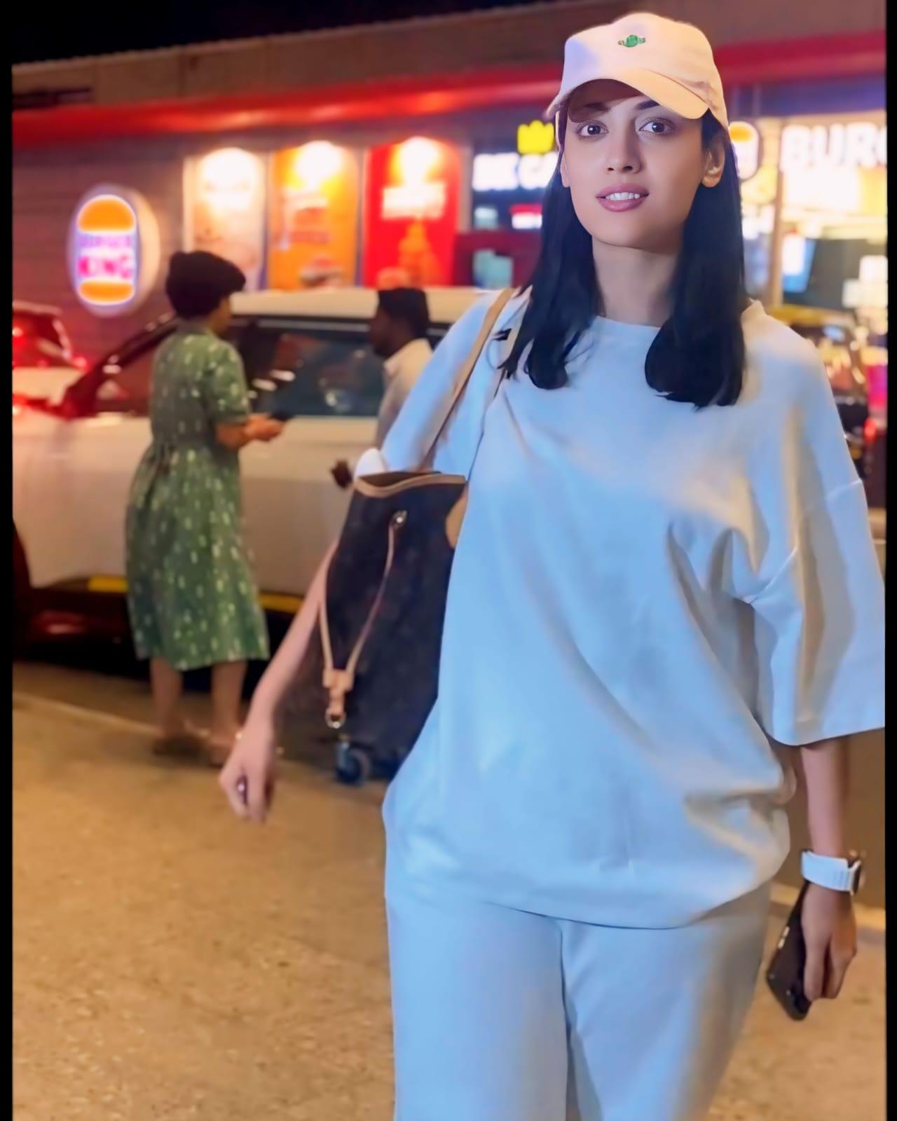 Aditi Sharma was also clicked at the airport as she jetted of for Rohit Shetty's reality show