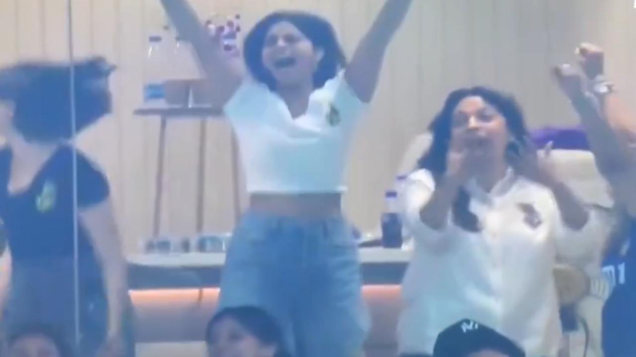 Suhana, Juhi & Ananya jump in excitement as KKR qualifies for IPL play-offs