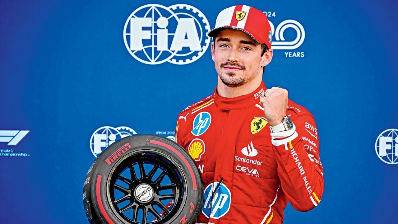 Ferrari’s Leclerc on pole at Monaco GP