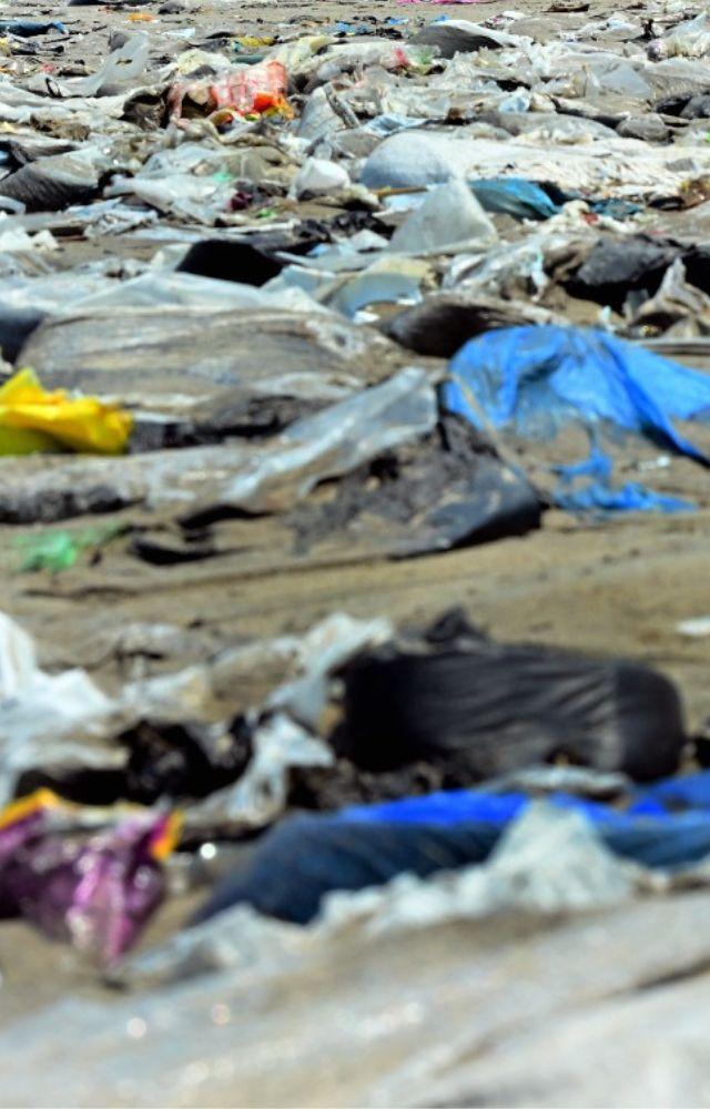 A substantial amount of garbage was spotted littering the shores of Mahim Beach in Mumbai on Tuesday morning.