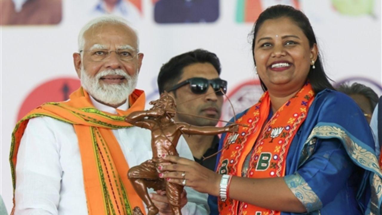 Modi cautioned against the Congress's alleged agenda to replicate its Karnataka model across the country, which involved reallocating quotas from SC, ST, and OBC categories to minority vote banks, accusing the party of undermining social justice.