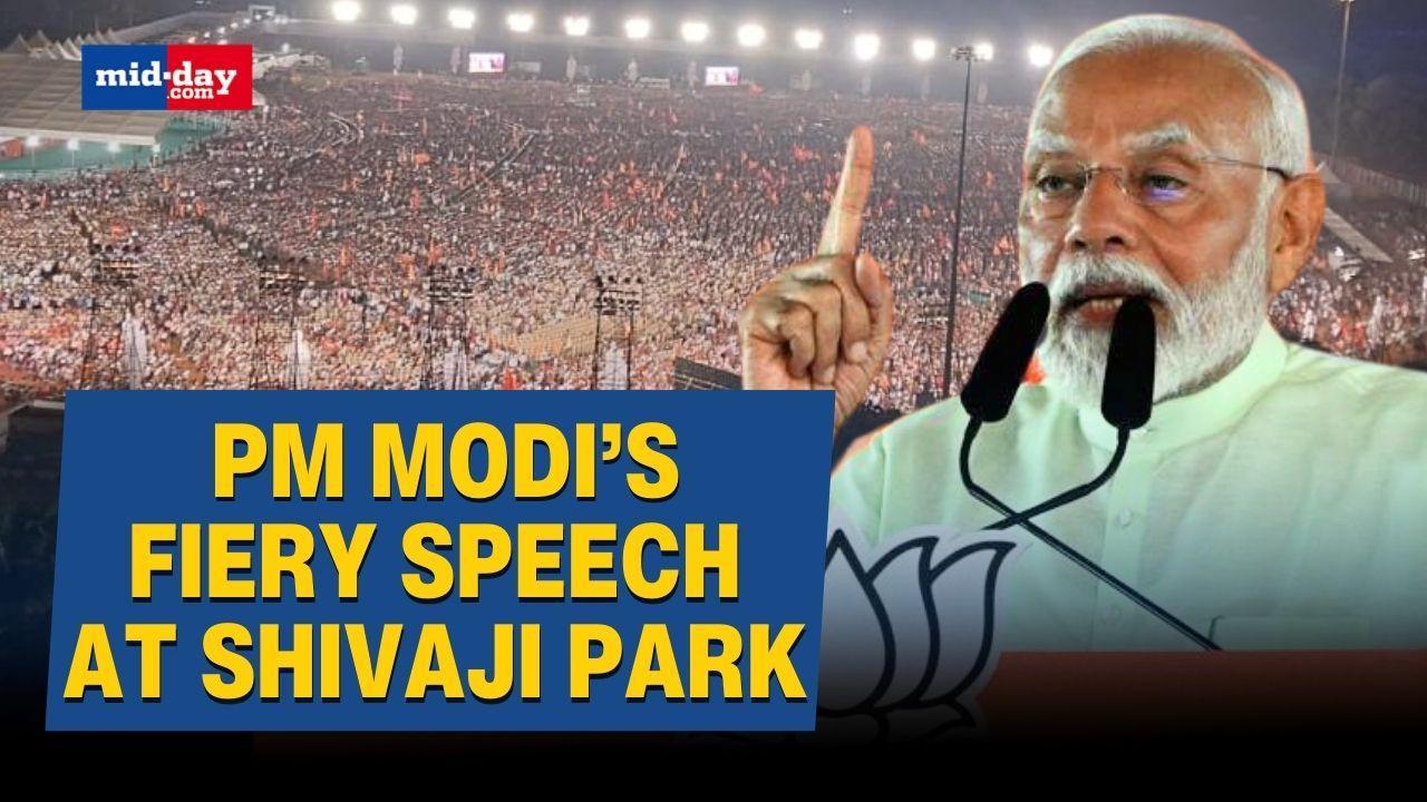 PM Modi Rally in Mumbai: PM Modi begins with ‘Jai Bhavani’ chant, slams Congress