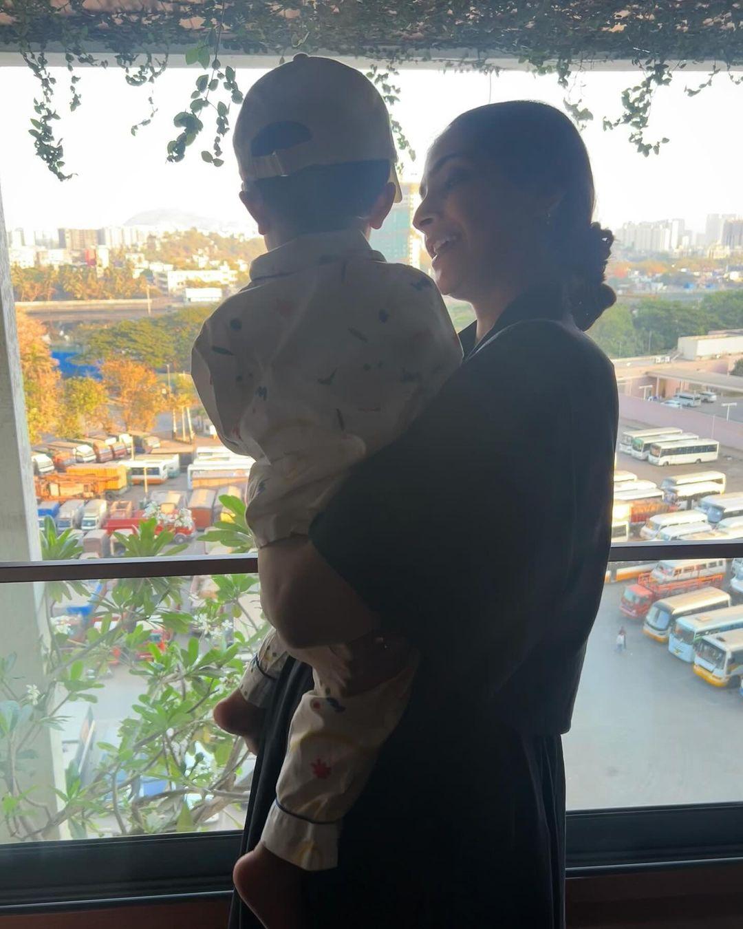 Although Sonam has never shown Vayu's face, this mother-son duo are already winning hearts